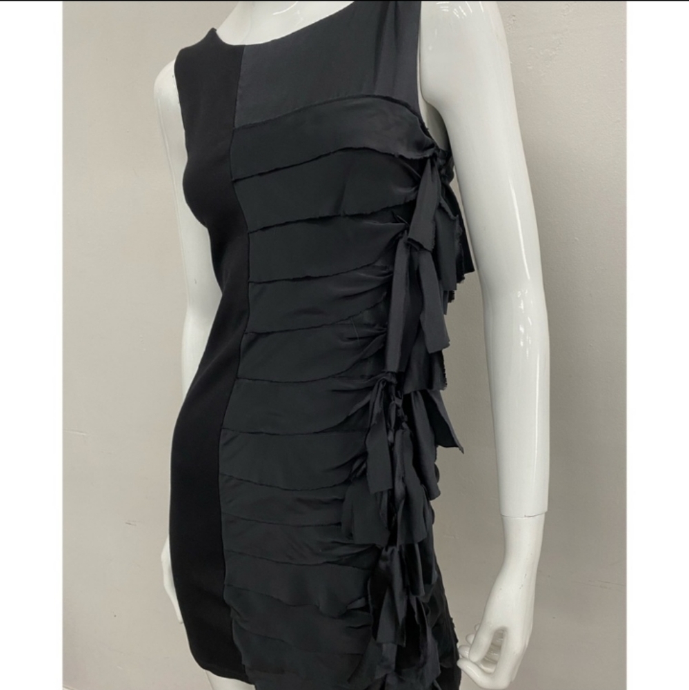 BCBG MaxAzria Fringe Knot Cocktail Evening Party Dress LBD